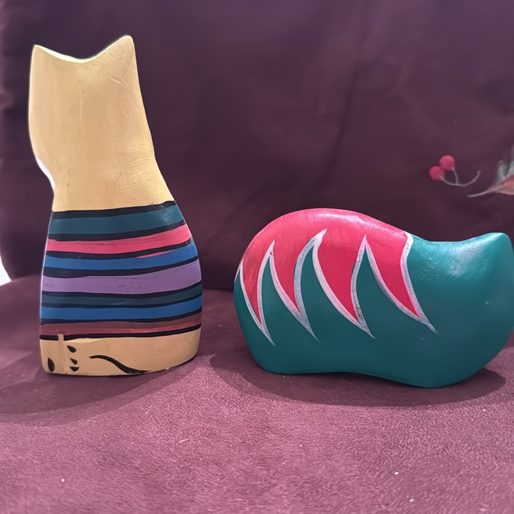 🐈⬛ Vintage Laurel Burch wooden cats - Picture 4 of 10